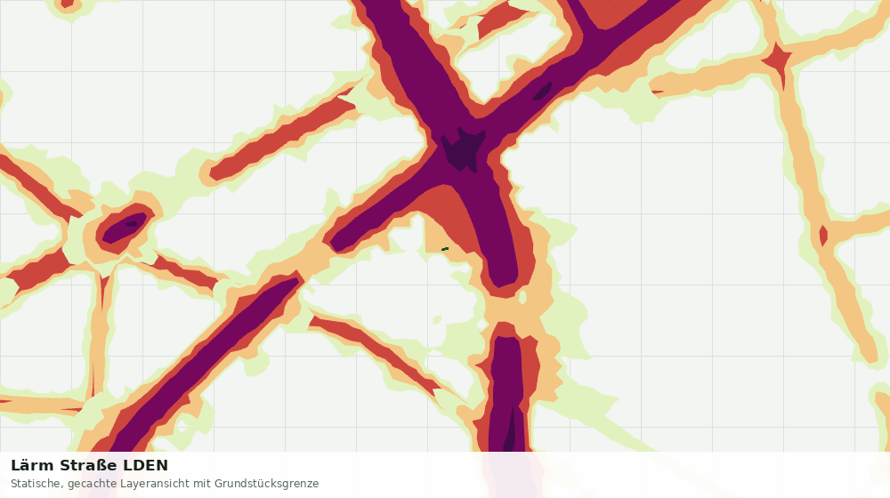 Statische Kartenansicht: Lärm Straße LDEN