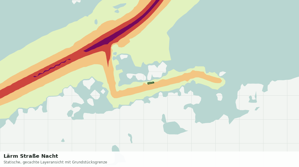 Statische Kartenansicht: Lärm Straße Nacht