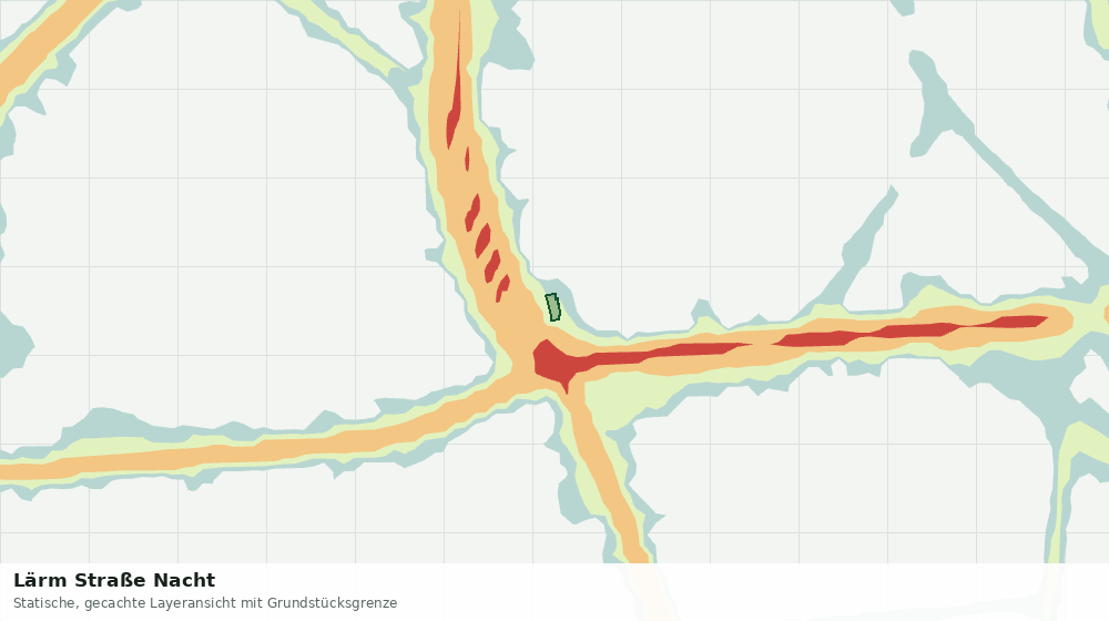 Statische Kartenansicht: Lärm Straße Nacht