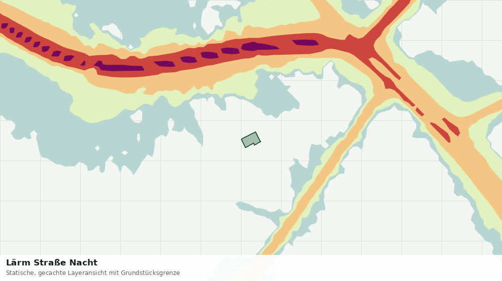 Statische Kartenansicht: Lärm Straße Nacht