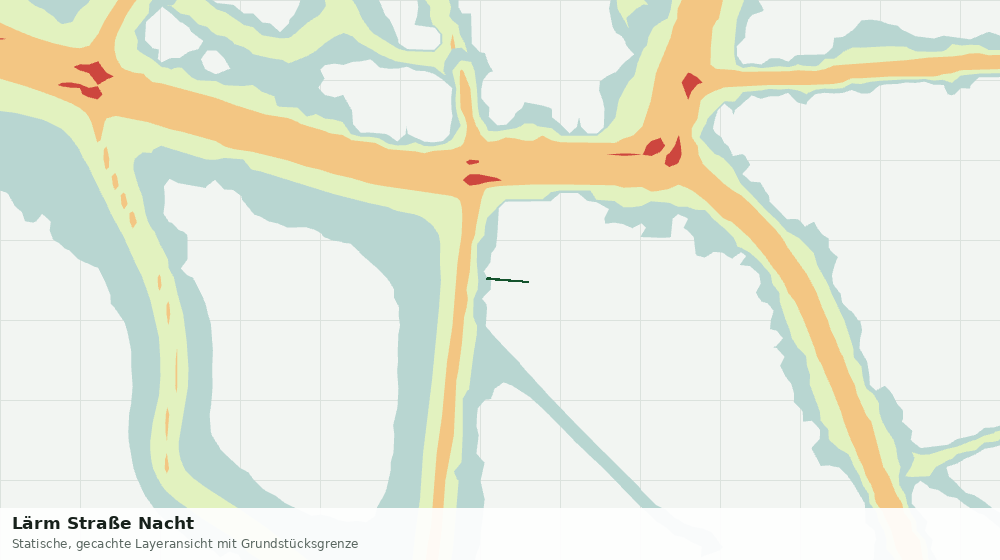 Statische Kartenansicht: Lärm Straße Nacht
