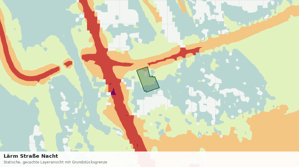 Statische Kartenansicht: Lärm Straße Nacht