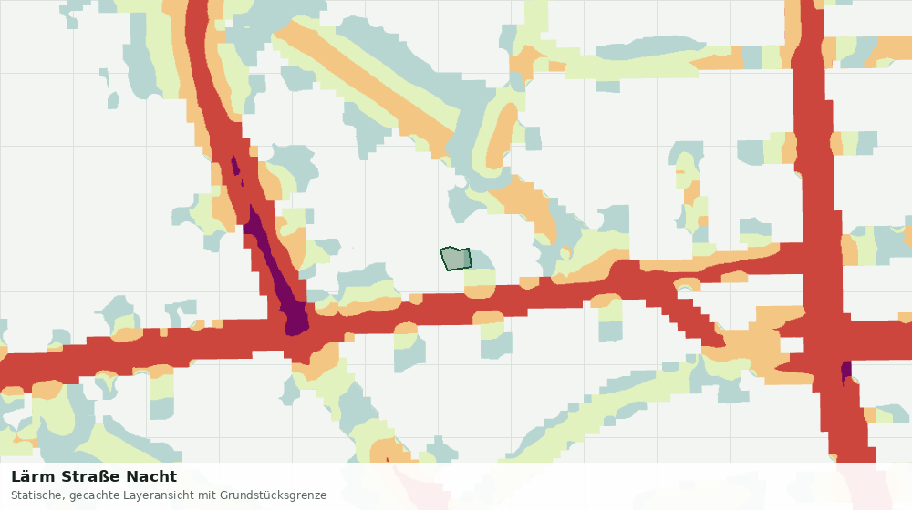 Statische Kartenansicht: Lärm Straße Nacht