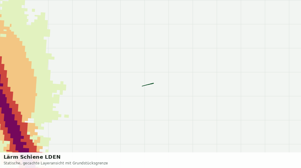 Statische Kartenansicht: Lärm Schiene LDEN