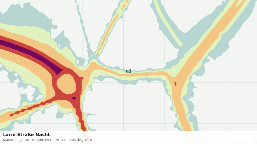 Statische Kartenansicht: Lärm Straße Nacht