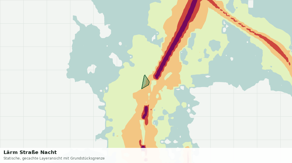 Statische Kartenansicht: Lärm Straße Nacht