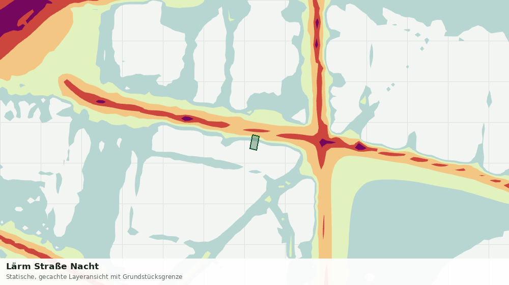 Statische Kartenansicht: Lärm Straße Nacht