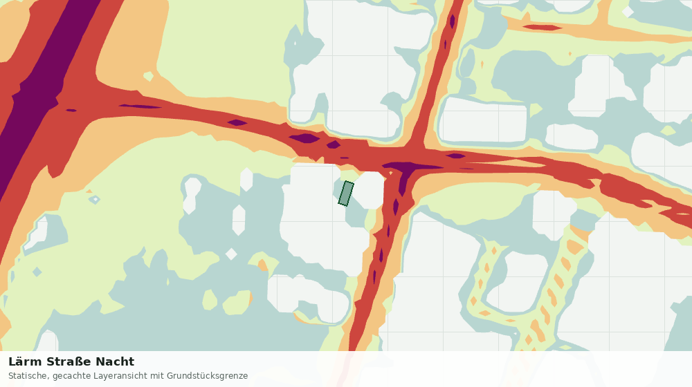 Statische Kartenansicht: Lärm Straße Nacht