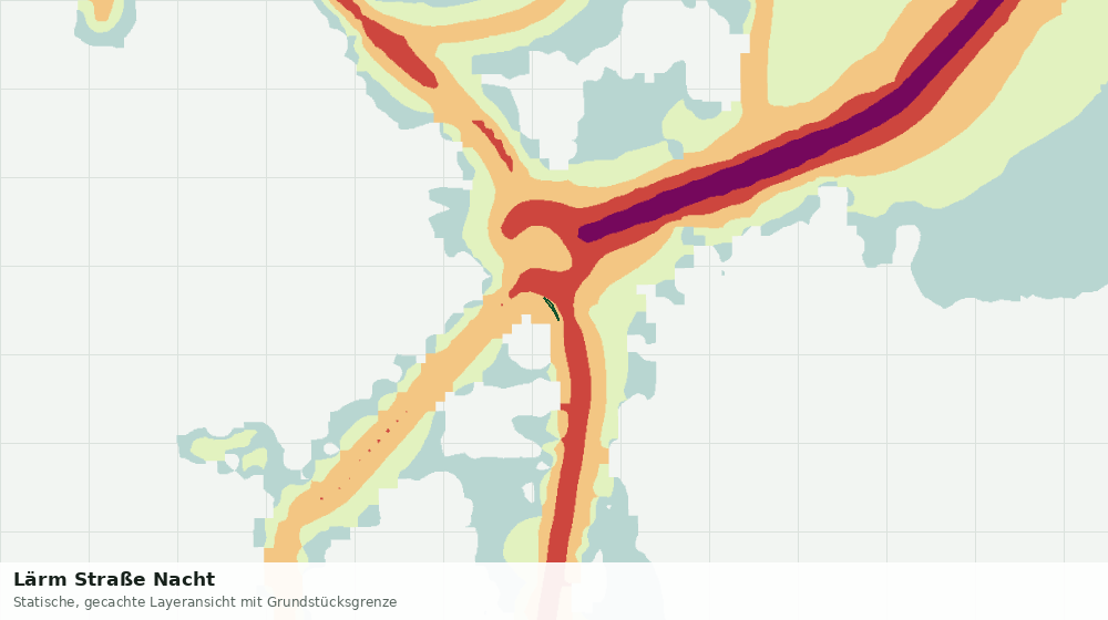 Statische Kartenansicht: Lärm Straße Nacht