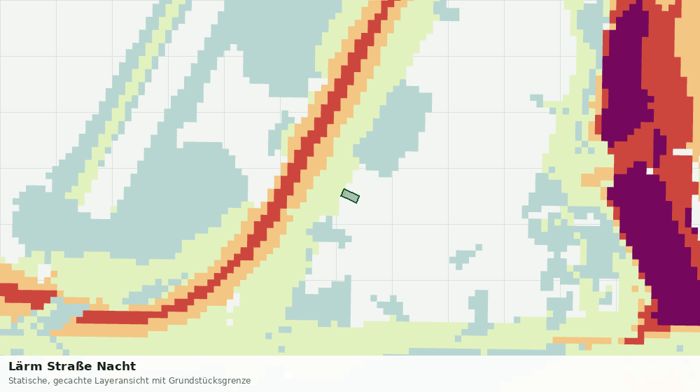 Statische Kartenansicht: Lärm Straße Nacht