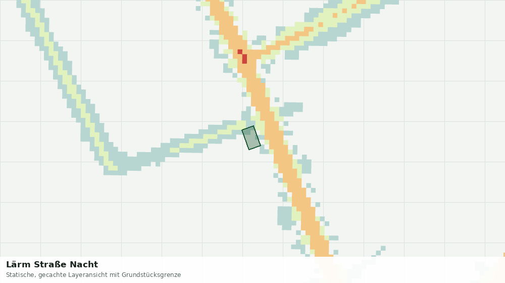 Statische Kartenansicht: Lärm Straße Nacht