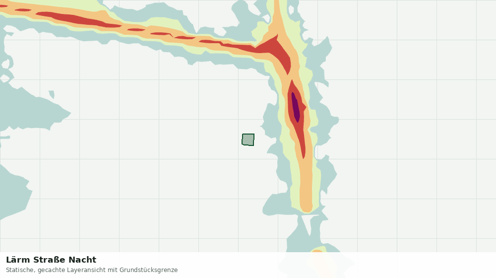 Statische Kartenansicht: Lärm Straße Nacht