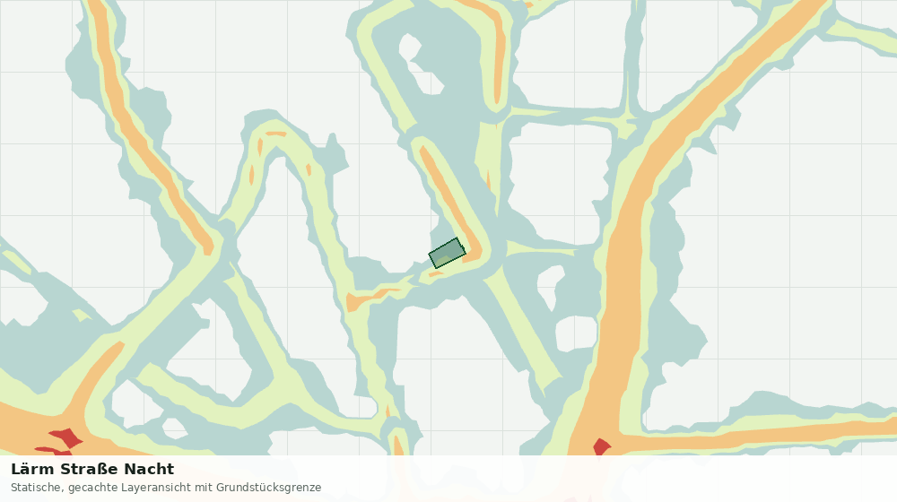 Statische Kartenansicht: Lärm Straße Nacht