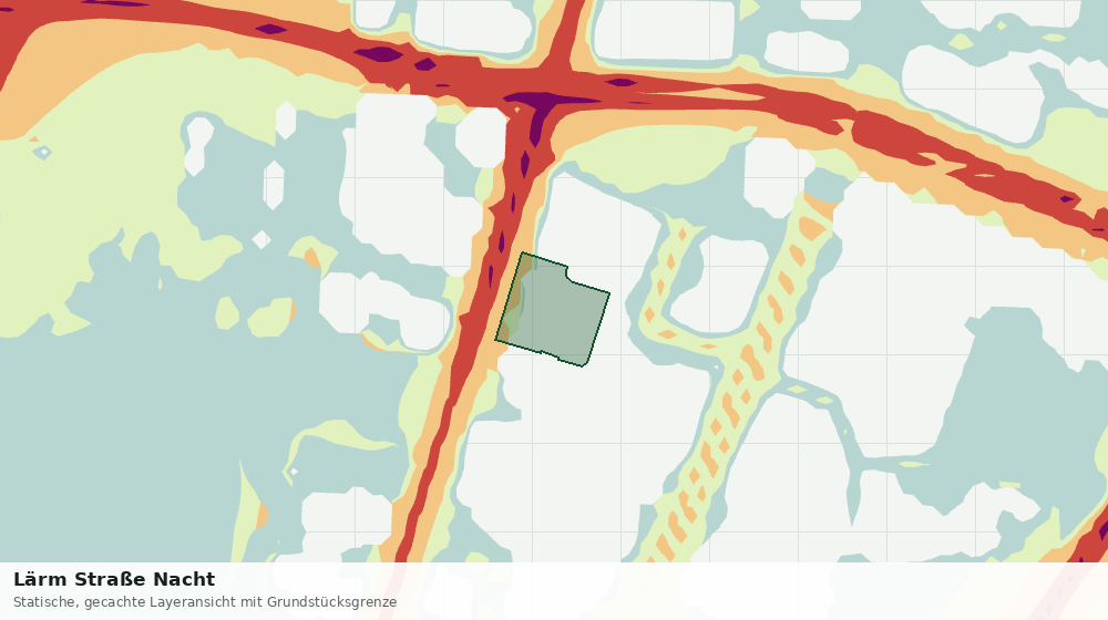 Statische Kartenansicht: Lärm Straße Nacht