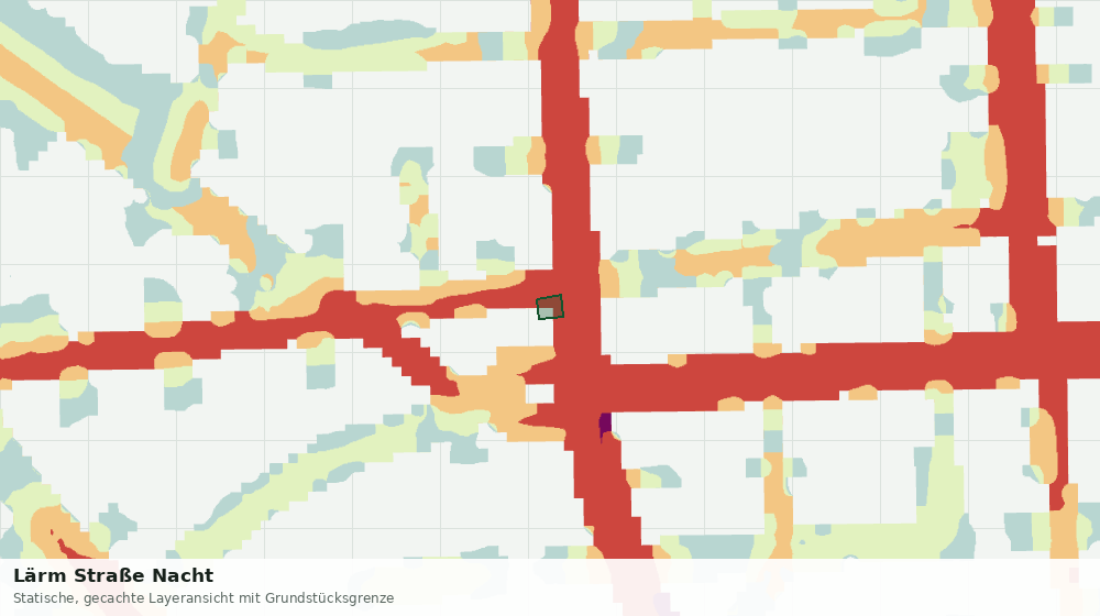 Statische Kartenansicht: Lärm Straße Nacht