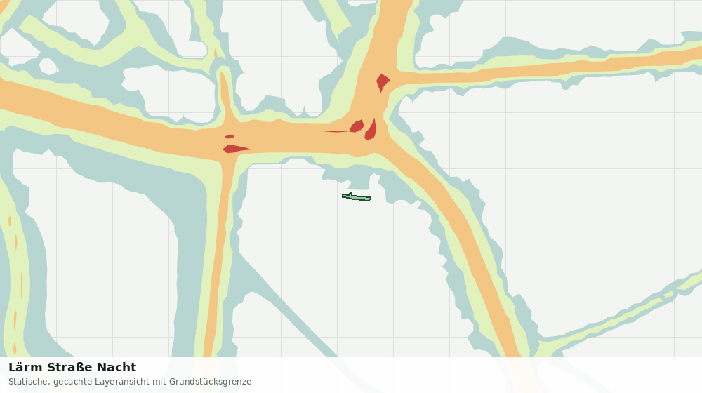 Statische Kartenansicht: Lärm Straße Nacht