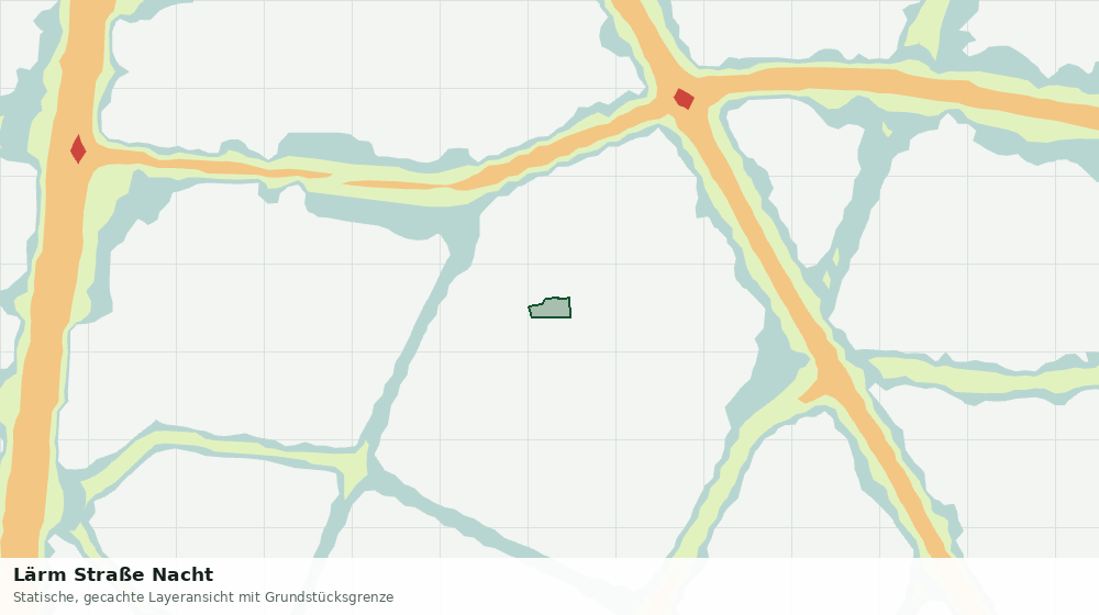 Statische Kartenansicht: Lärm Straße Nacht