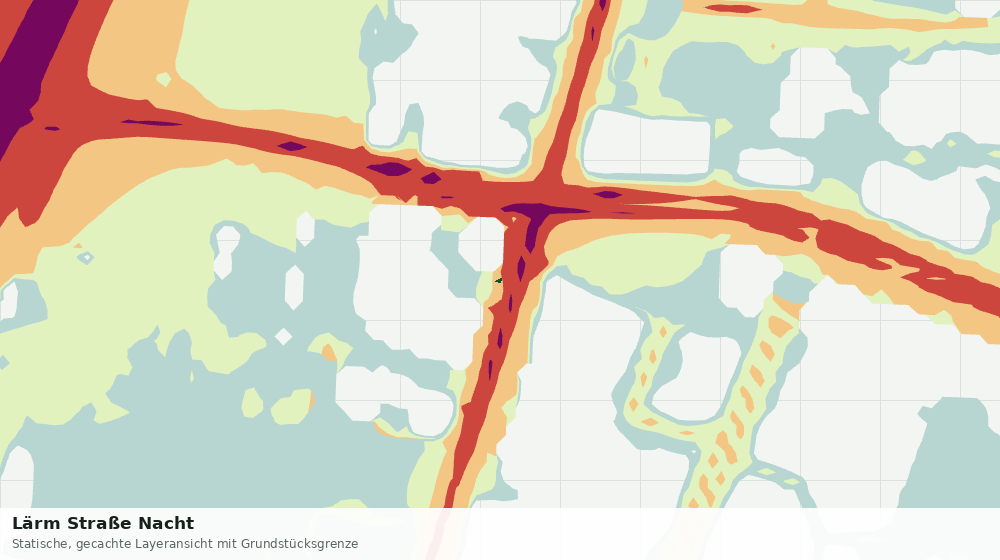 Statische Kartenansicht: Lärm Straße Nacht