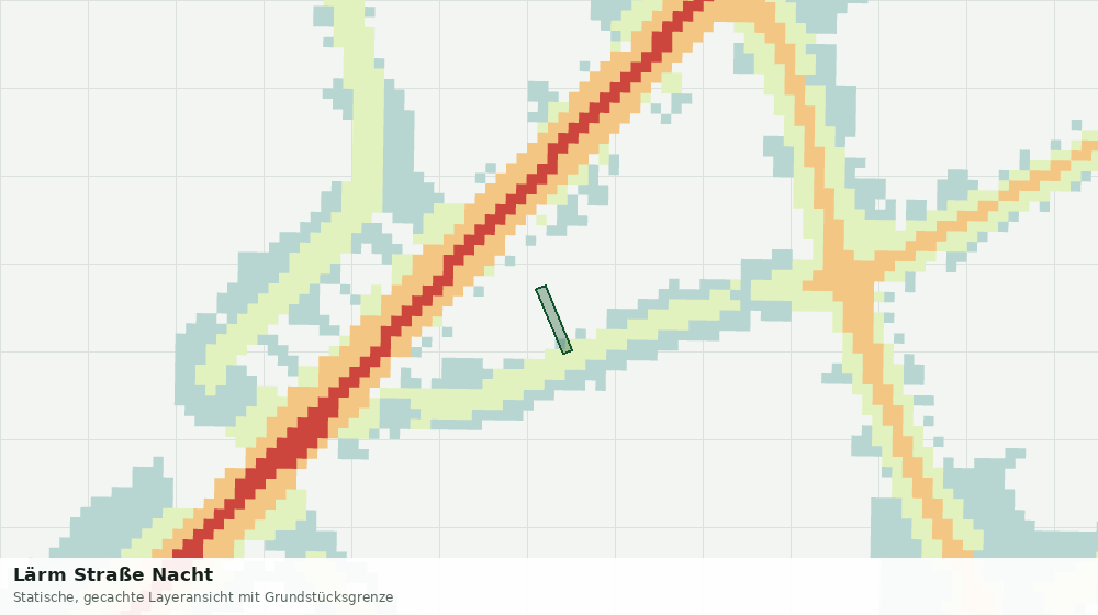 Statische Kartenansicht: Lärm Straße Nacht