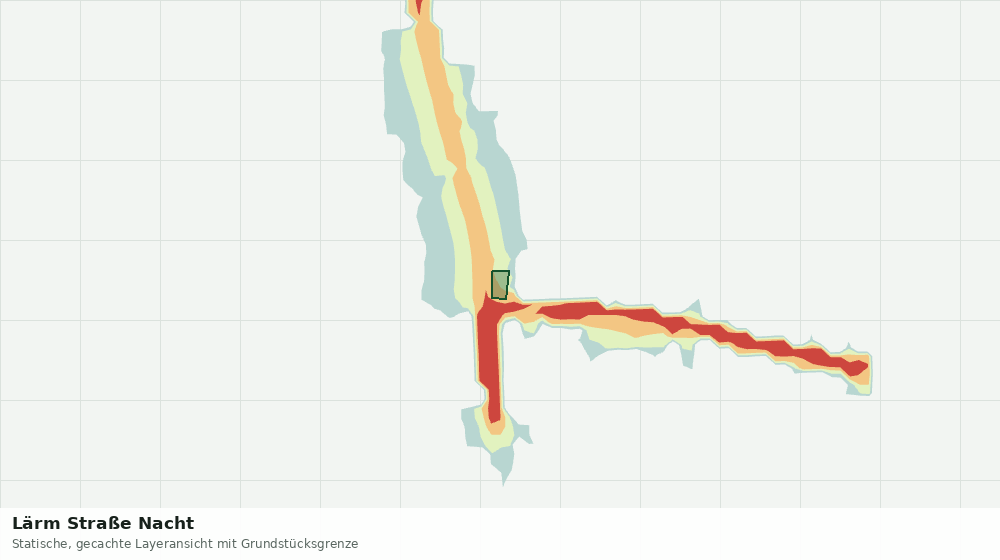 Statische Kartenansicht: Lärm Straße Nacht