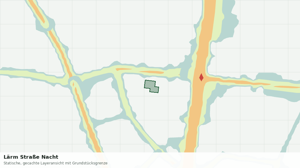 Statische Kartenansicht: Lärm Straße Nacht