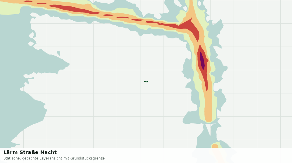 Statische Kartenansicht: Lärm Straße Nacht