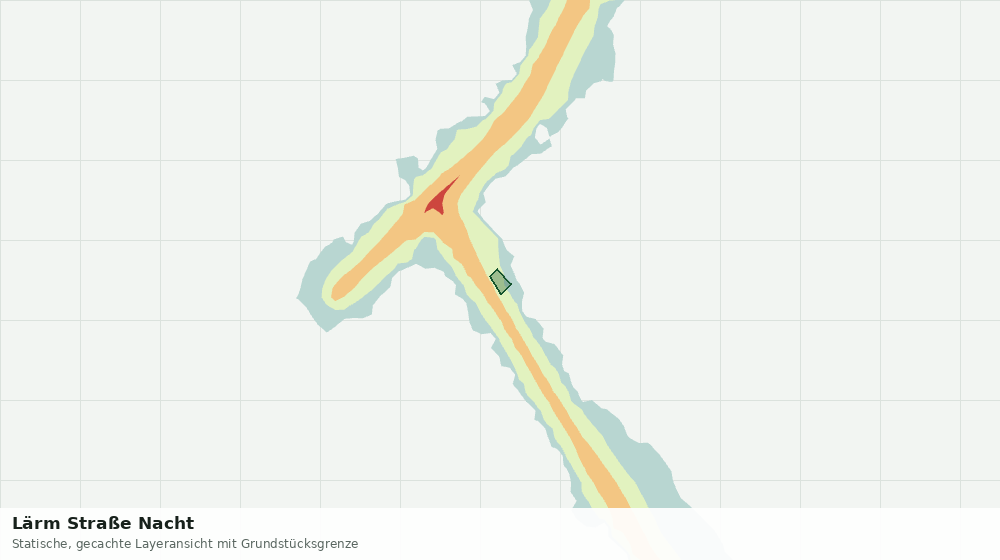 Statische Kartenansicht: Lärm Straße Nacht
