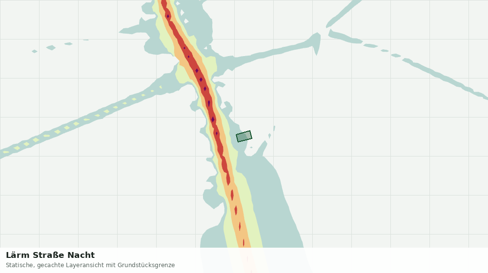 Statische Kartenansicht: Lärm Straße Nacht