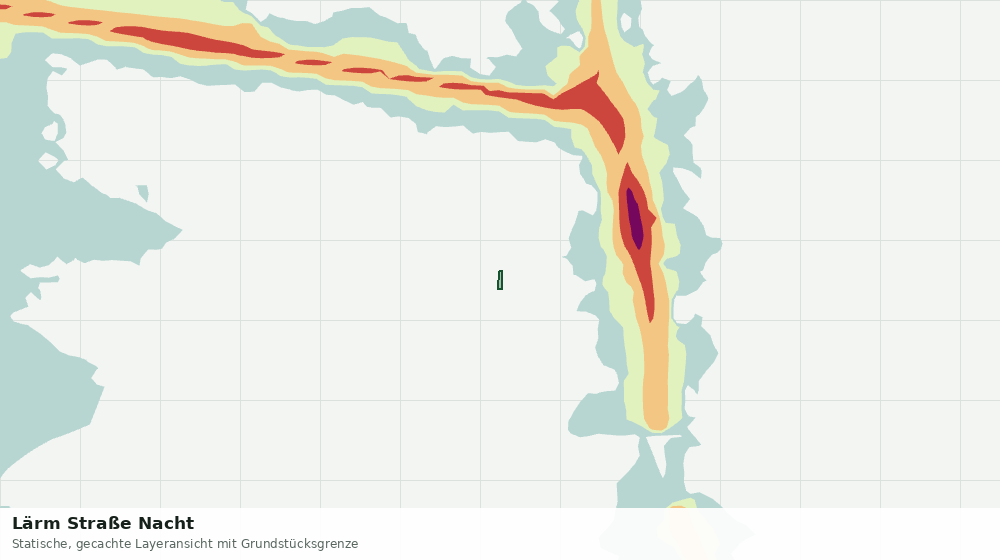 Statische Kartenansicht: Lärm Straße Nacht
