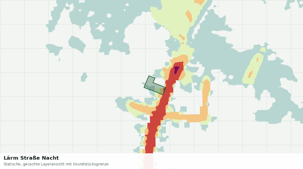 Statische Kartenansicht: Lärm Straße Nacht
