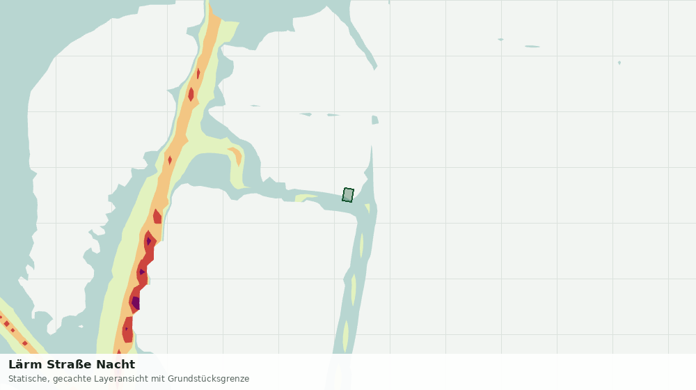 Statische Kartenansicht: Lärm Straße Nacht