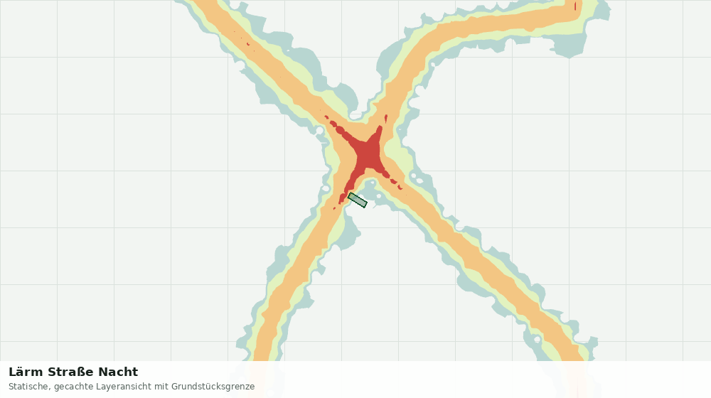 Statische Kartenansicht: Lärm Straße Nacht