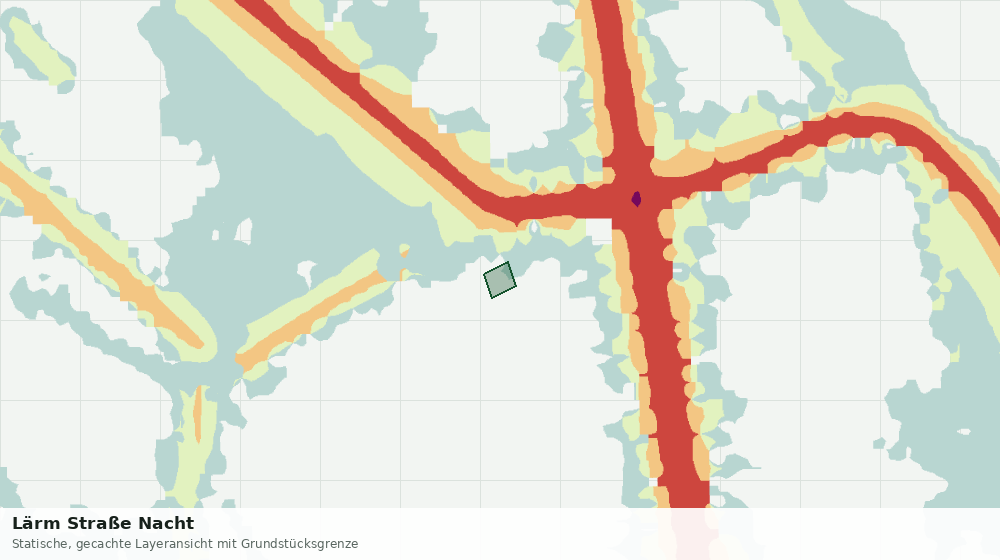 Statische Kartenansicht: Lärm Straße Nacht