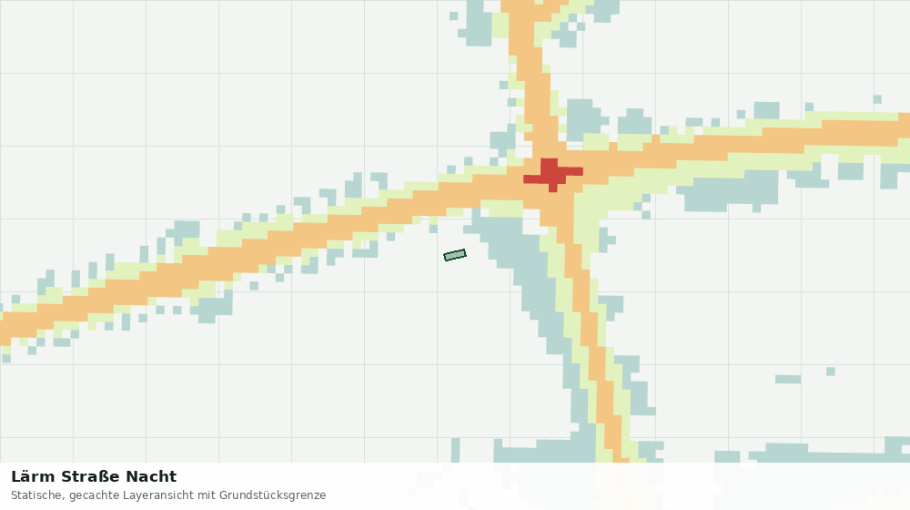 Statische Kartenansicht: Lärm Straße Nacht