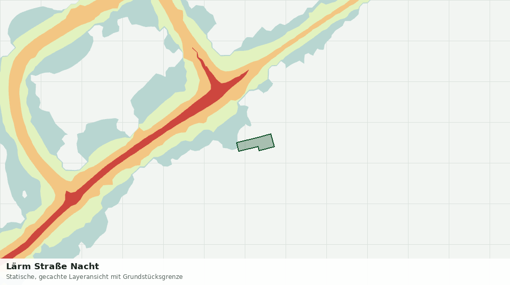 Statische Kartenansicht: Lärm Straße Nacht