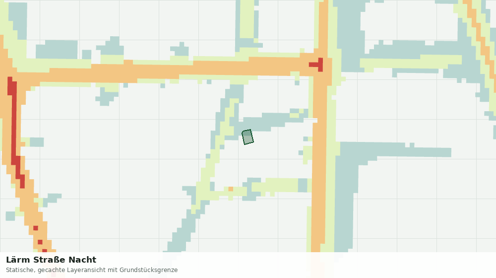Statische Kartenansicht: Lärm Straße Nacht