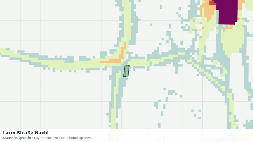 Statische Kartenansicht: Lärm Straße Nacht