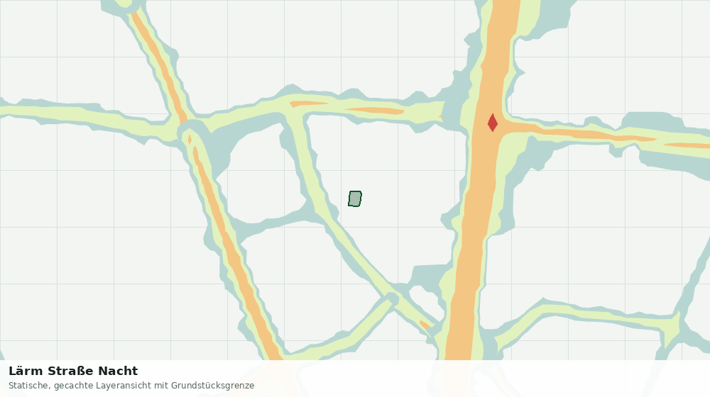 Statische Kartenansicht: Lärm Straße Nacht