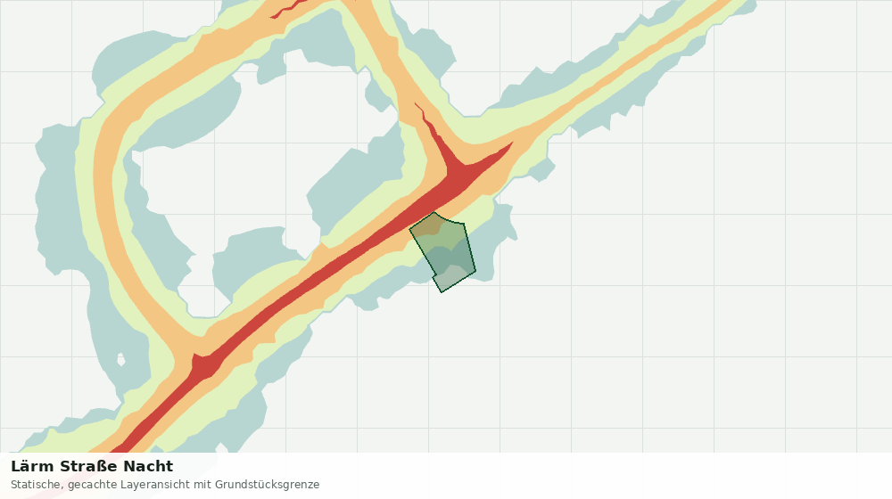 Statische Kartenansicht: Lärm Straße Nacht