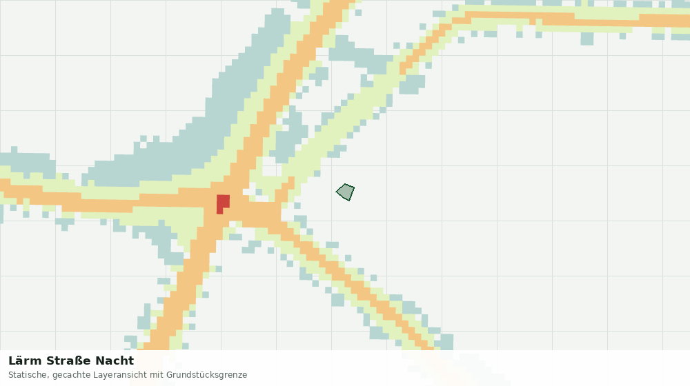 Statische Kartenansicht: Lärm Straße Nacht