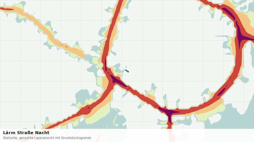 Statische Kartenansicht: Lärm Straße Nacht