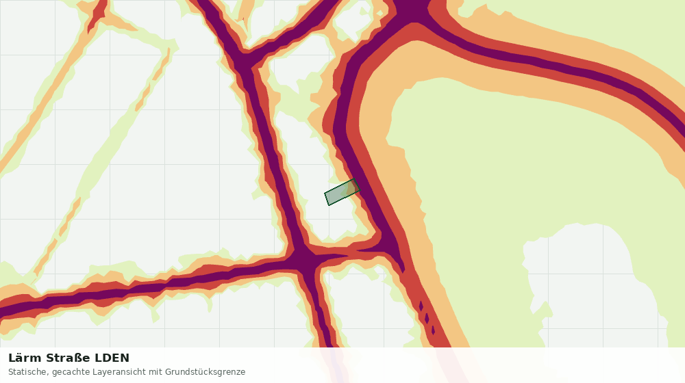 Statische Kartenansicht: Lärm Straße LDEN