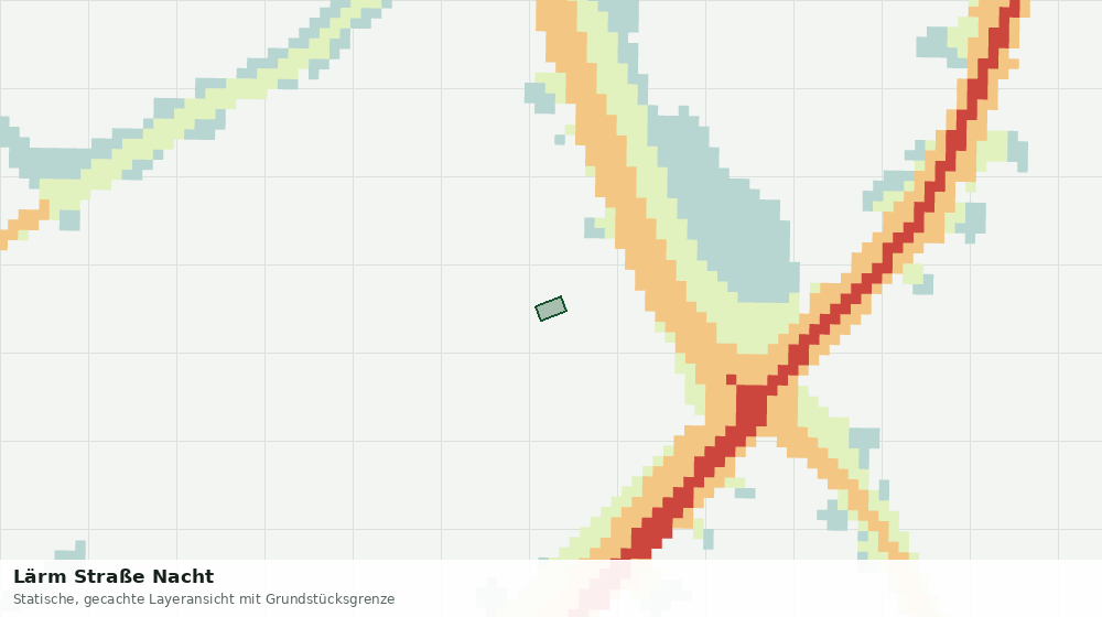 Statische Kartenansicht: Lärm Straße Nacht