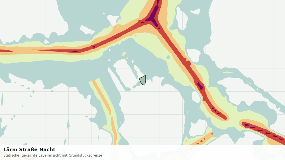 Statische Kartenansicht: Lärm Straße Nacht