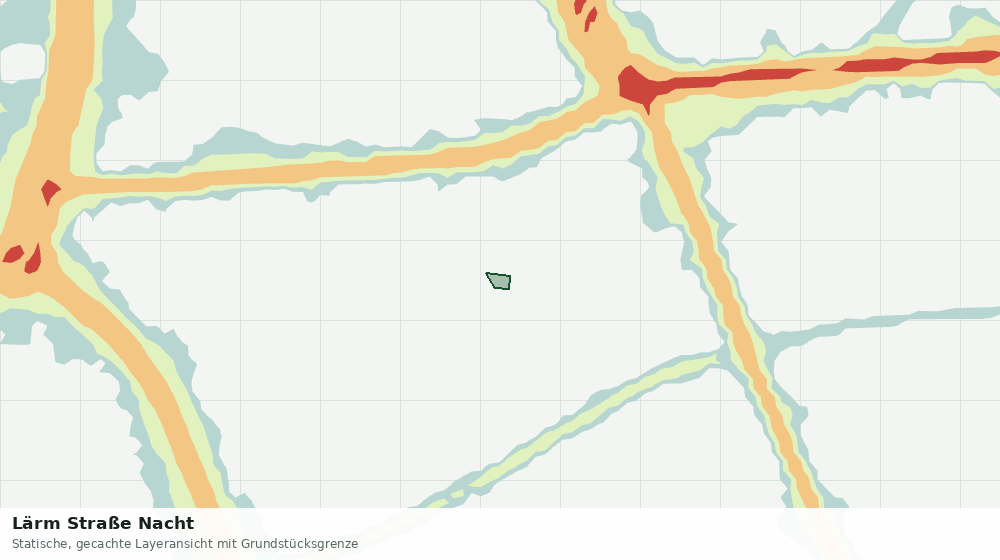Statische Kartenansicht: Lärm Straße Nacht