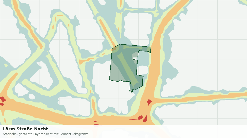 Statische Kartenansicht: Lärm Straße Nacht