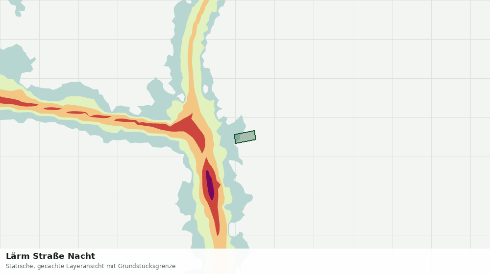 Statische Kartenansicht: Lärm Straße Nacht