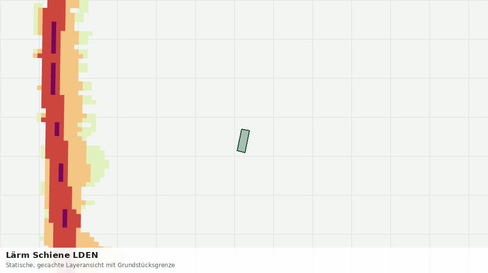 Statische Kartenansicht: Lärm Schiene LDEN