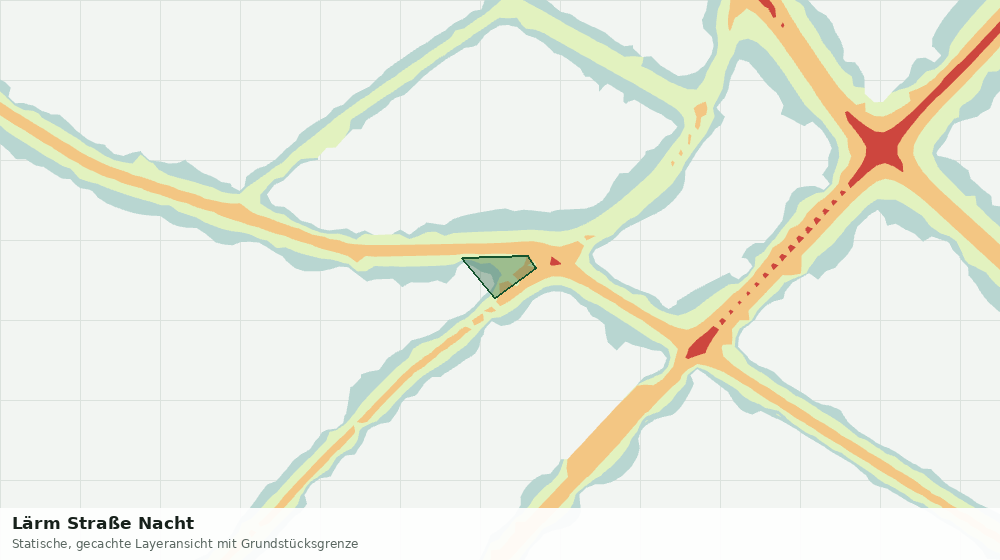 Statische Kartenansicht: Lärm Straße Nacht