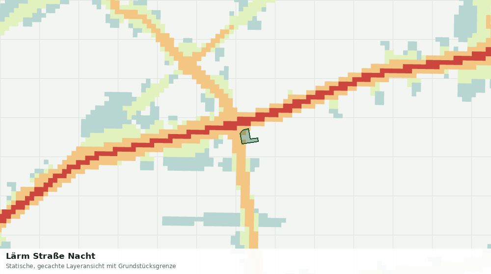 Statische Kartenansicht: Lärm Straße Nacht